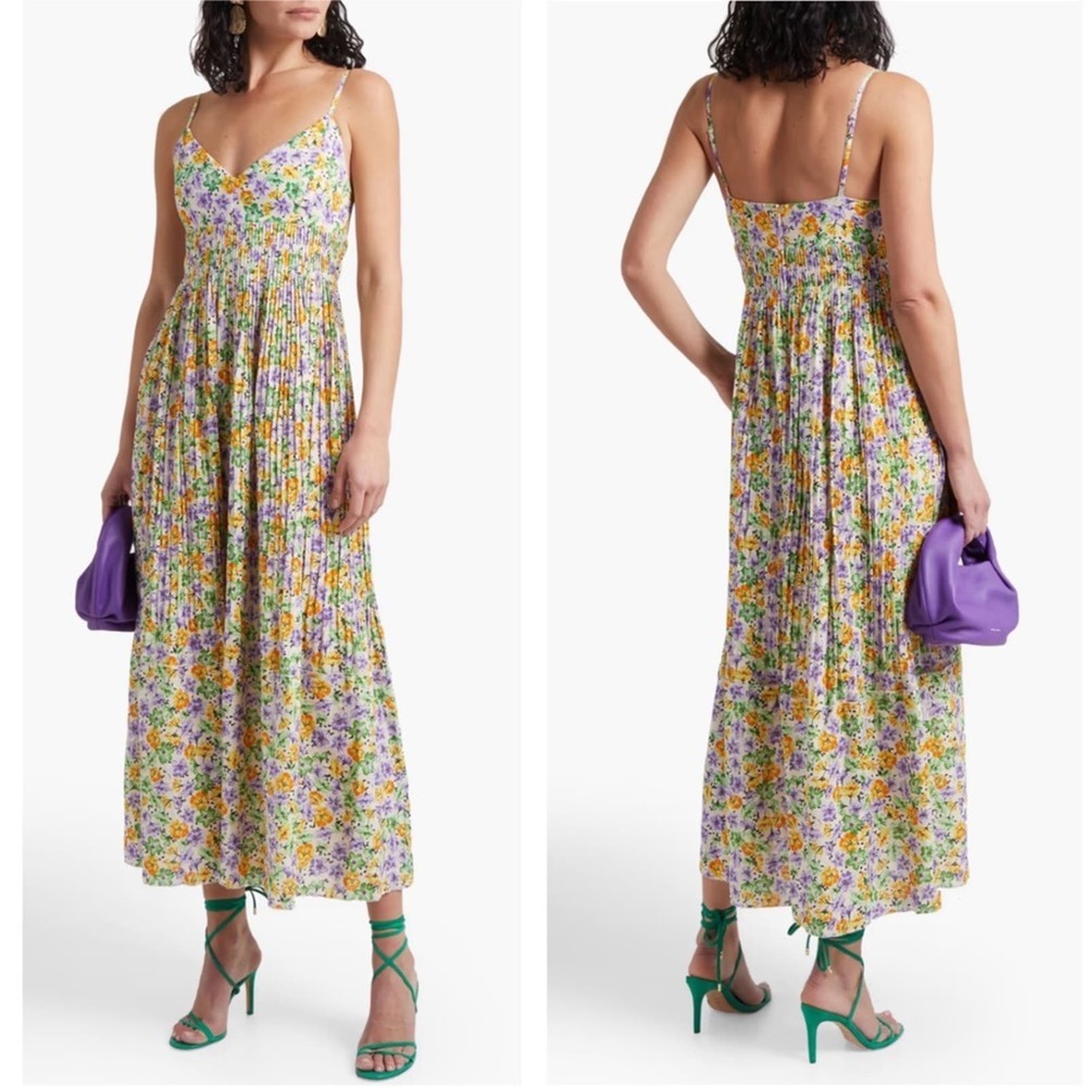 $395 NICHOLAS Susan Maxi Dress in Whistledown Floral Size 4
